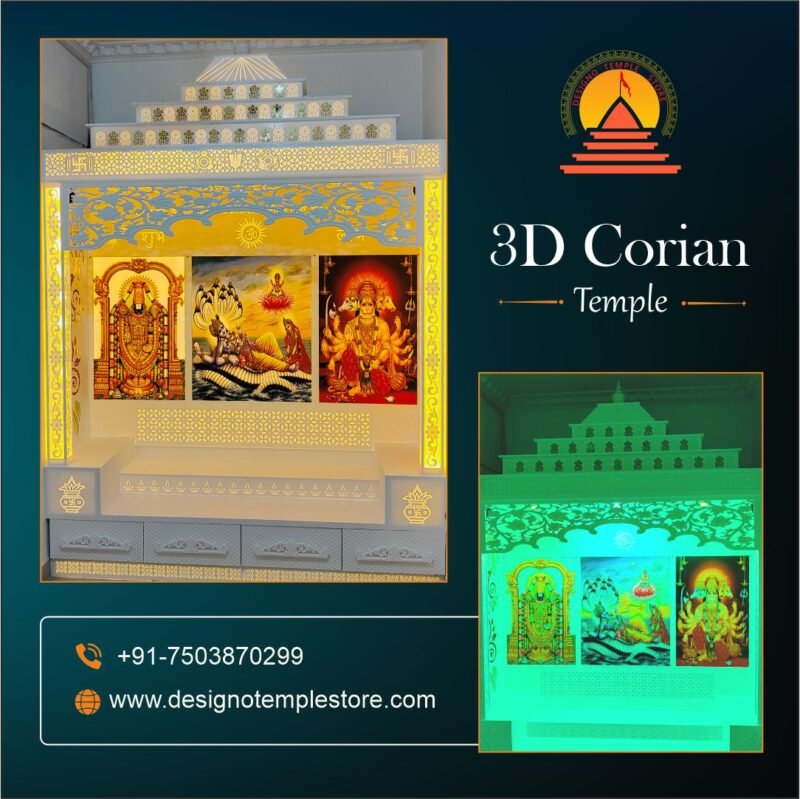3D Corian Mandir 2- designotemplestore