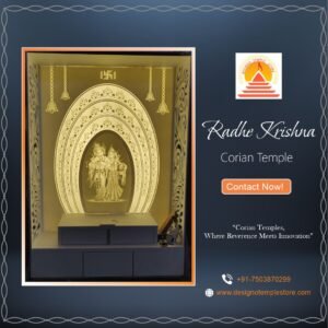 Radhe Krishna Customized Corian Temple- designotemplestore.com