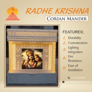 Radhe Krishna Corian Mandir 1- designotemplestore.com