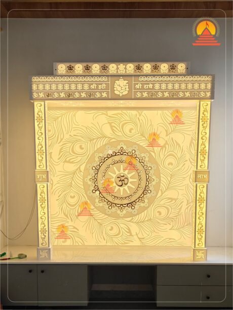 Om and Mor Pankh Corian Mandir 2- designotemplestore.com