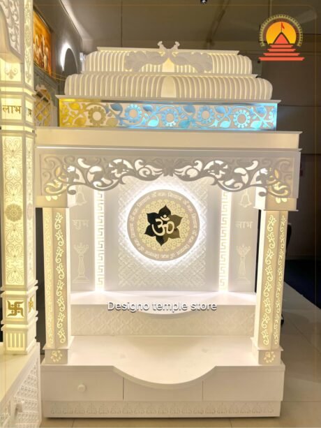 Designer Om Corian Marble Mandir img 5- designotemplestore.com