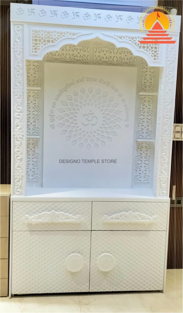 Corian Mandir & Wall Panel – Luxury Designs by Designo Temple Store