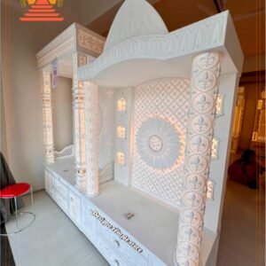 Designer Corian Mandir with Nesh img1- designotemplestore.com