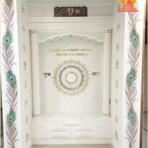 3-Layer Mandir with Mor Pankh Corian Mandir img3- designotemplestore.com