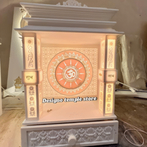 2-layer Om Small Corian Marble mandir 2- designotemplestore
