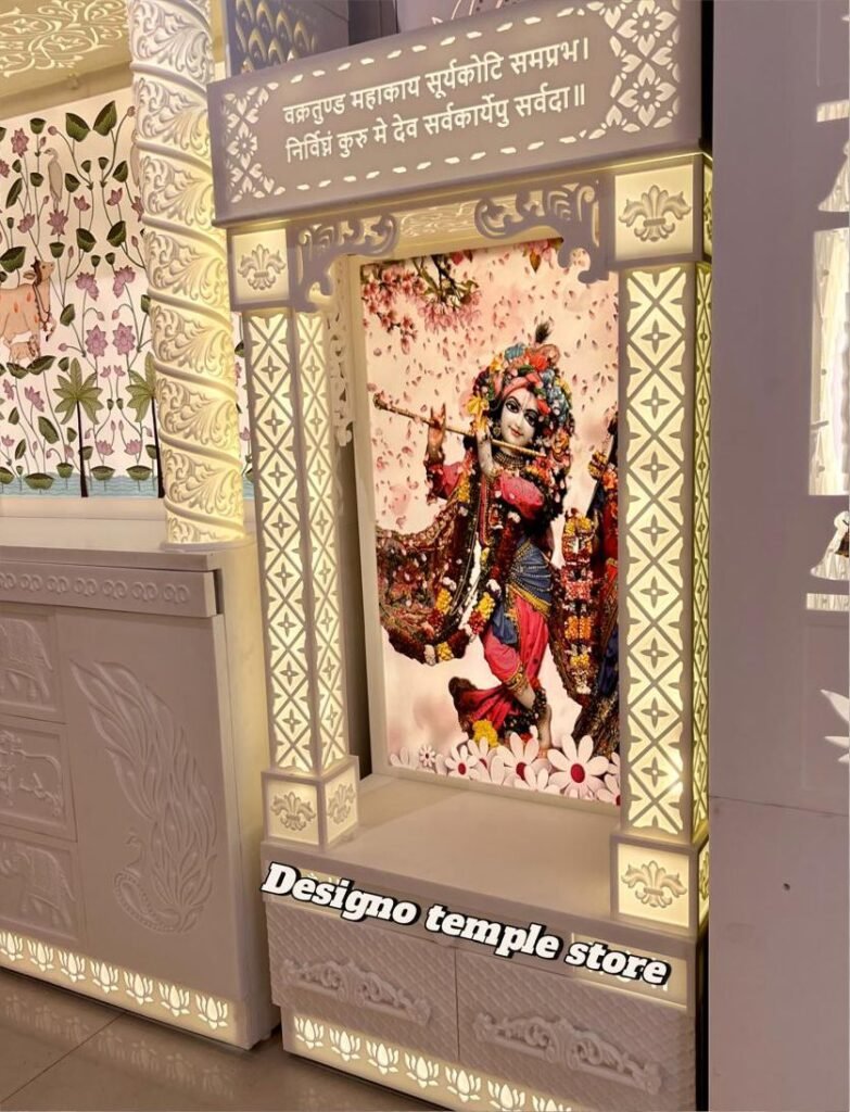 Radha Krishna Corian Marble Temple 2- designotemplestore.com