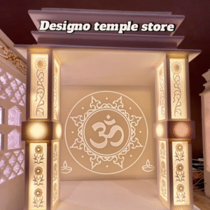 Small Corian mandir with backlit 4- designotemplestore.com