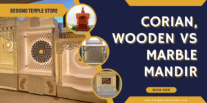 Corian, Wooden vs Marble Mandir- DESIGNOTEMPLESTORE