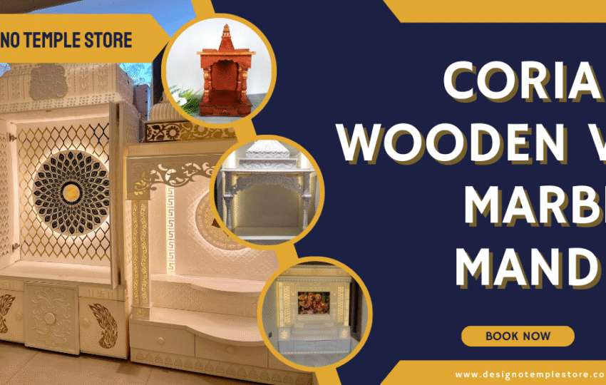 Corian, Wooden vs Marble Mandir- DESIGNOTEMPLESTORE