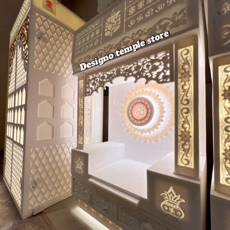 Small Om Corian Marble Mandir 1- designotemplestore (1)