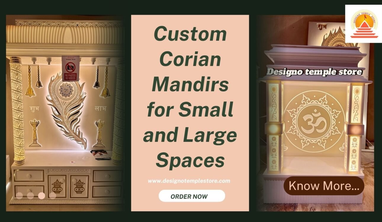 Custom Corian Mandirs for Small and Large Spaces- designotemplestore.com