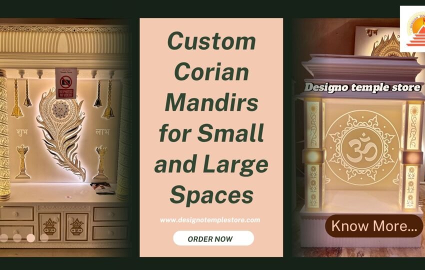 Custom Corian Mandirs for Small and Large Spaces- designotemplestore.com