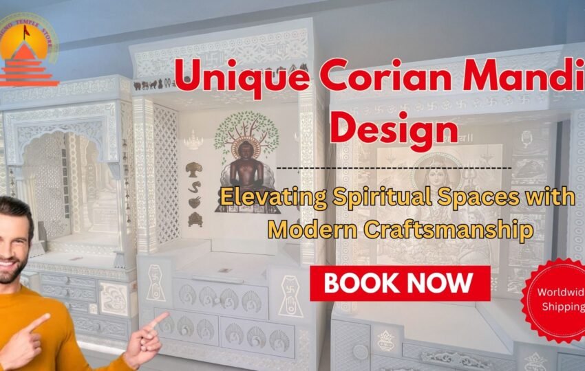 Unique Corian Mandir Design- designotemplestore