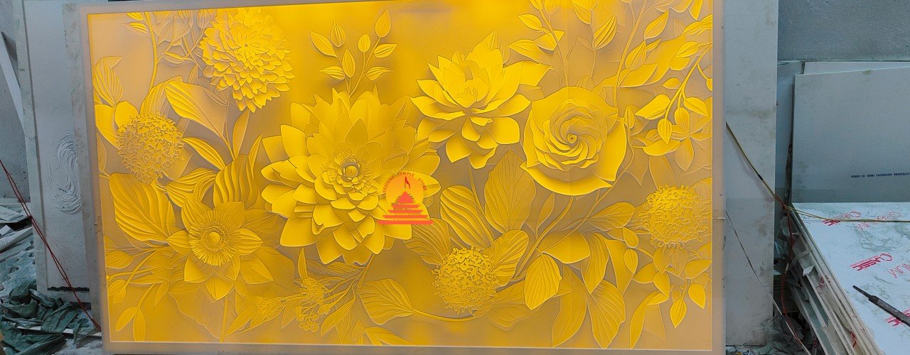 Designer Flower Style Corian Wall Panel- designotemplestore