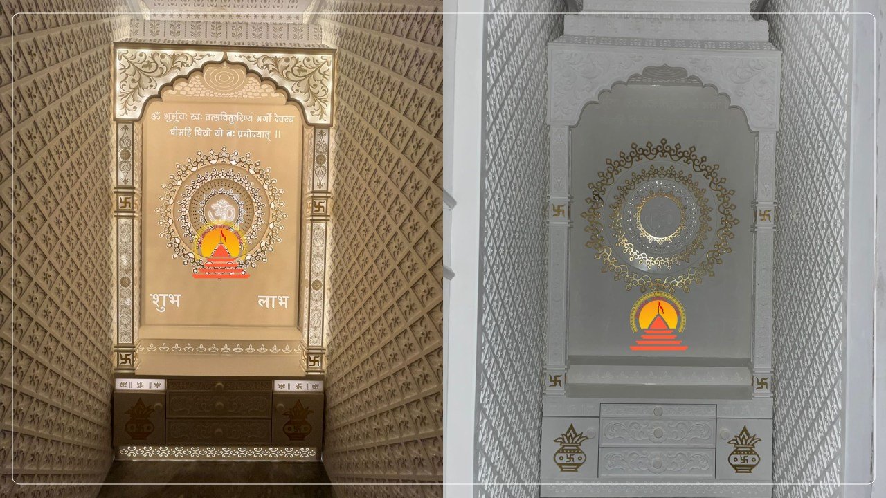 Luxury Pooja Room Korian Mandir - designotemplestore.com