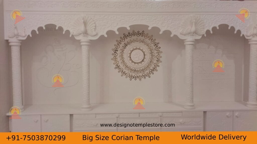 Pooja Room Big Korian mandir with backlit 2- designotemplestore.com
