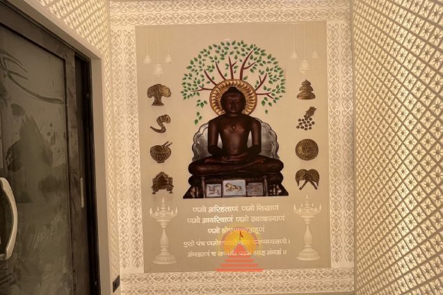 Big size Jain korian mandir with full pooja room- designotemple store