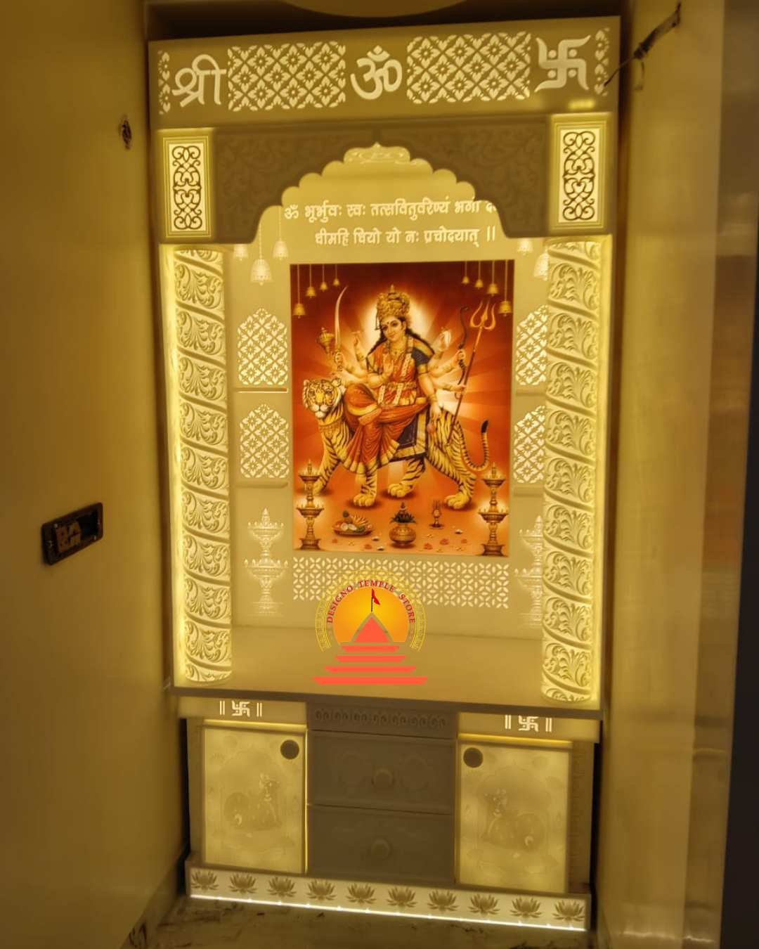 Colorful Durga mata corian temple img1- designotemplestore