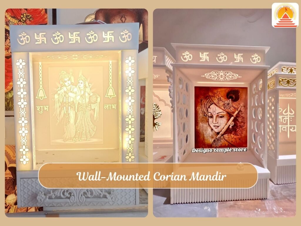 Wall-Mounted Corian Mandir 5- designotemplestore