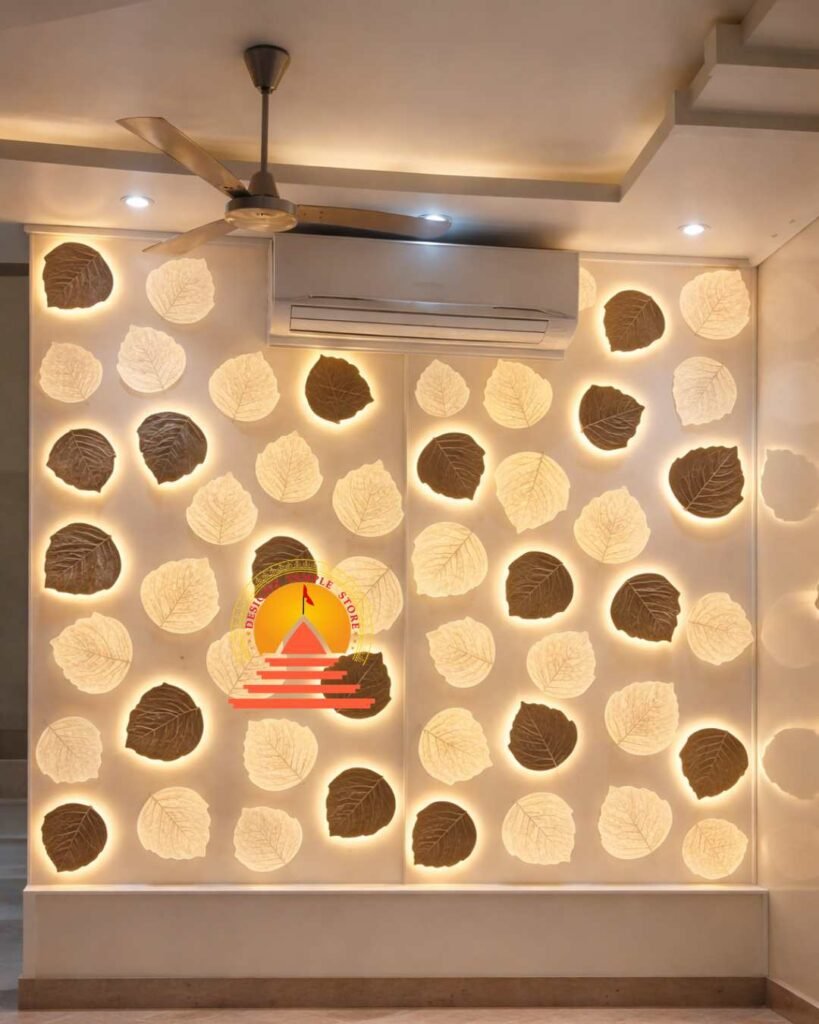 Designer Corian Wall Panel with Light img4- designotemplestore