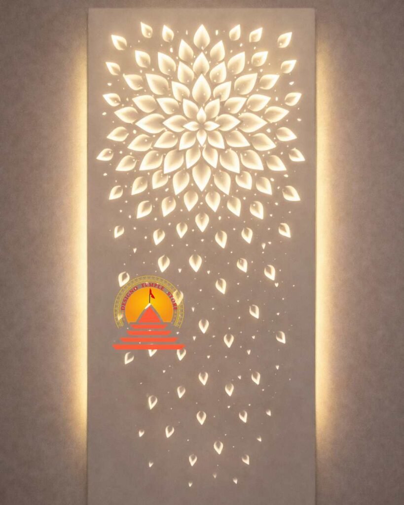 Designer Corian Wall Panel with Light img5- designotemplestore