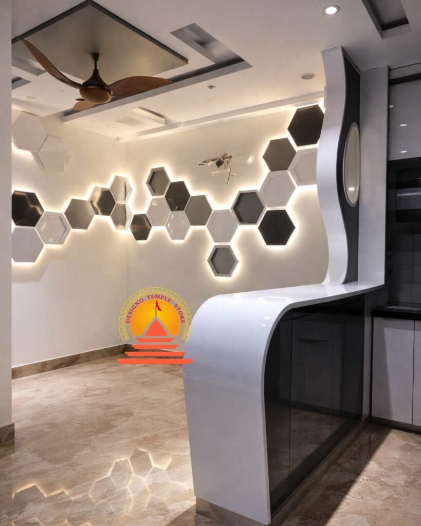 Designer Corian Wall Panel with Light img6- designotemplestore