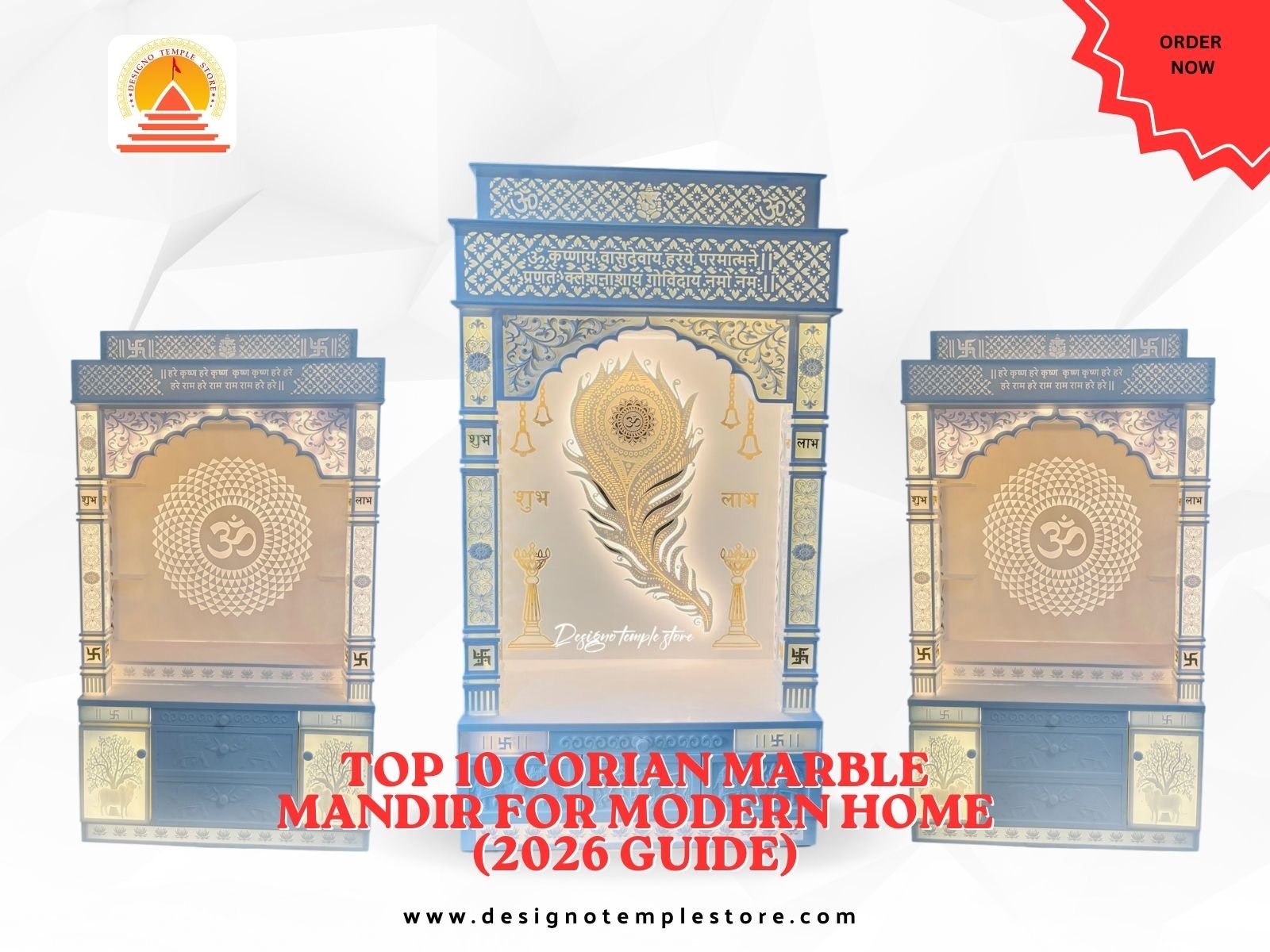 Top 10 Corian Marble Mandir for Modern Home (2026 Guide)- designotemplestore.com