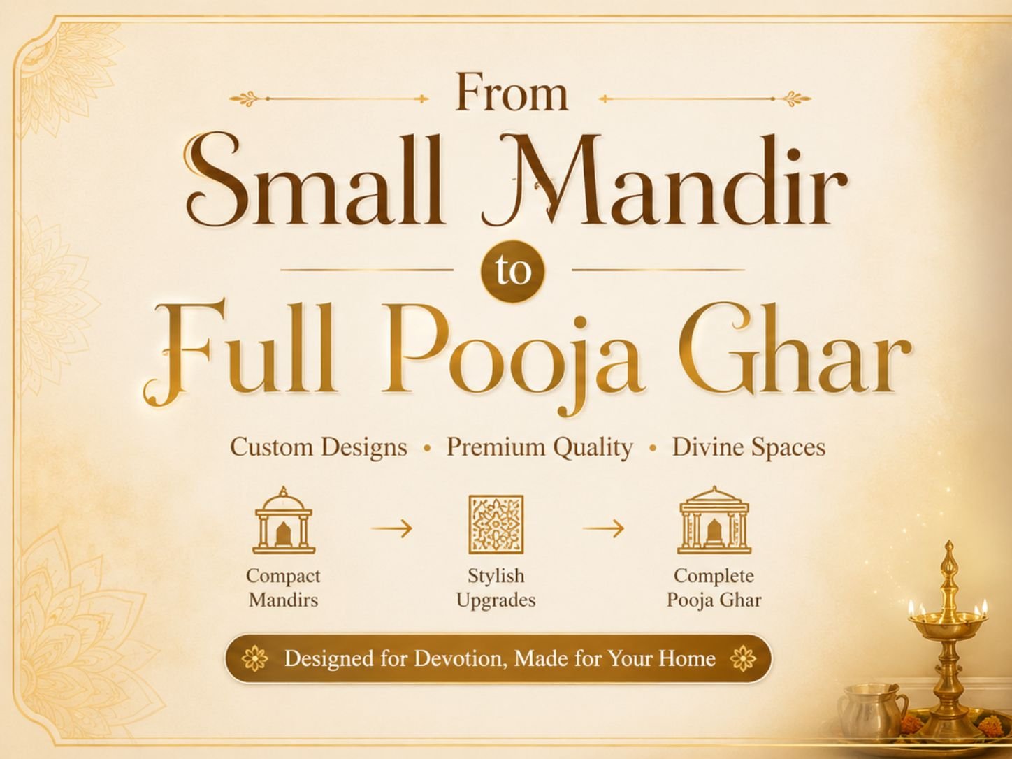 From Small Mandir to Full Pooja Ghar – Premium Corian Designs with Backlit Elegance