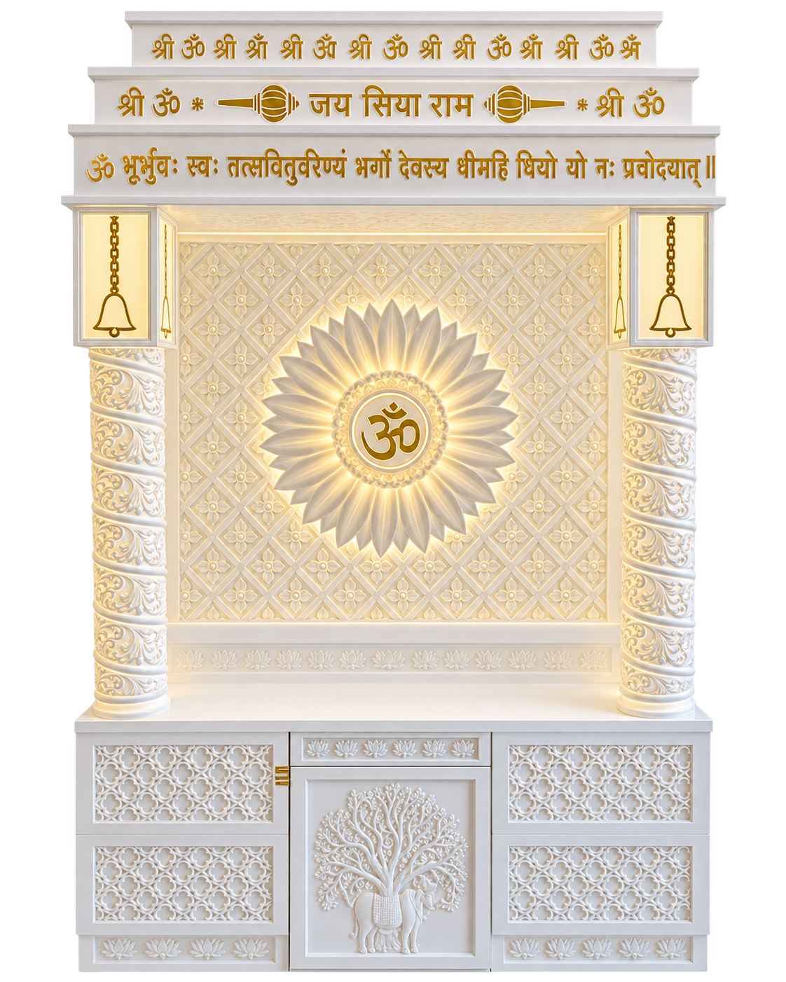 Exclusive Corian Mandir Design